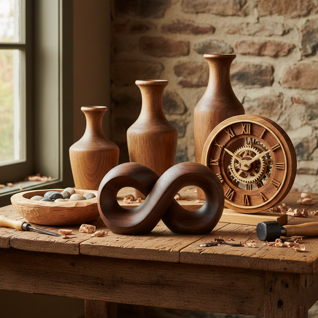 Objets en bois faits main